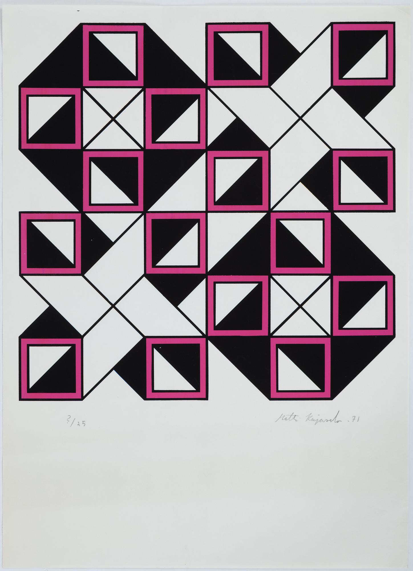 Matti Kujasalo, lithograph in colours, signed, numbered ?/25 and dated -71.