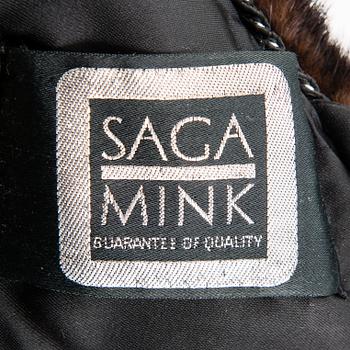 A SAGA MINK FUR COAT.