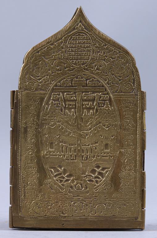 IKON, polyptyk, mässing, Ryssland, 1900-tal.