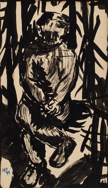LARS ENGLUND, Ink drawings, signed and dated -49.