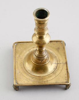 LJUSSTAKE, mässing, 1600-tal.