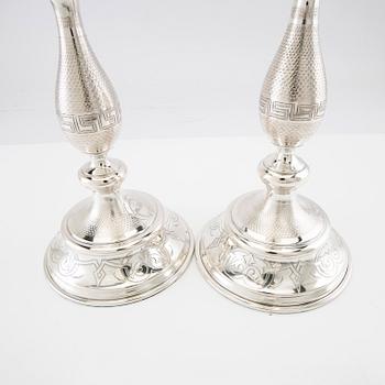 Candelabra a pair Austria 1850s silver.