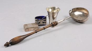 PARTI SILVER, 4 delar. Bl a sannolikt Eric Ramstedt, Härnösand 1800.