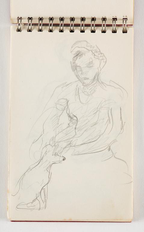 Lotte Laserstein, 10 små skissblock med teckningar.