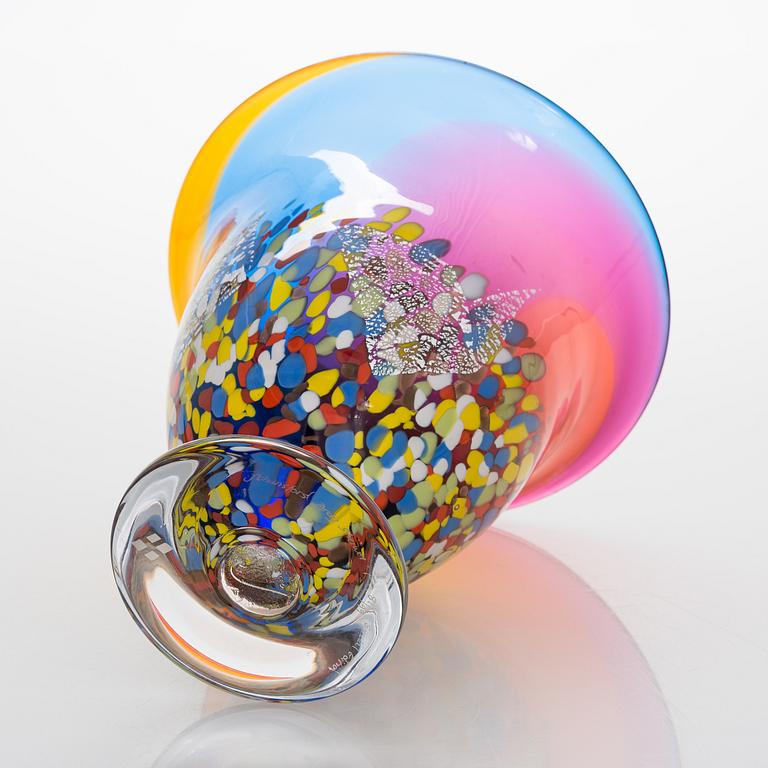 Ardy Strüwer, vase and bowl, signed, Johansfors.