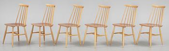 STOLAR, 6 st, "Fanett", Ilmari Tapiovaara, Edsbyverken, 1950-tal.