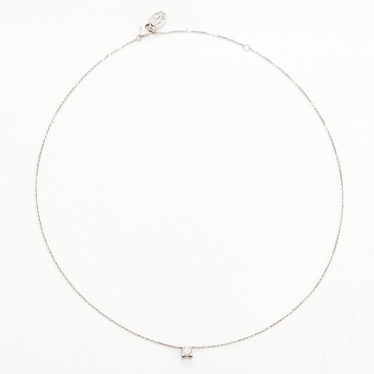 Cartier, kaulakoru, "C de Cartier", 18K valkokultaa ja briljanttihionttu timantti.