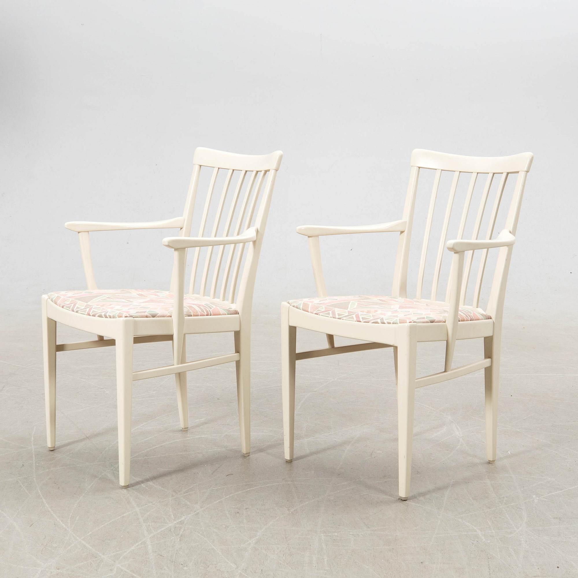 Carl Malmsten, armchairs, a pair, "Herrgården", Åfors Möbelfabrik, late 20th century.