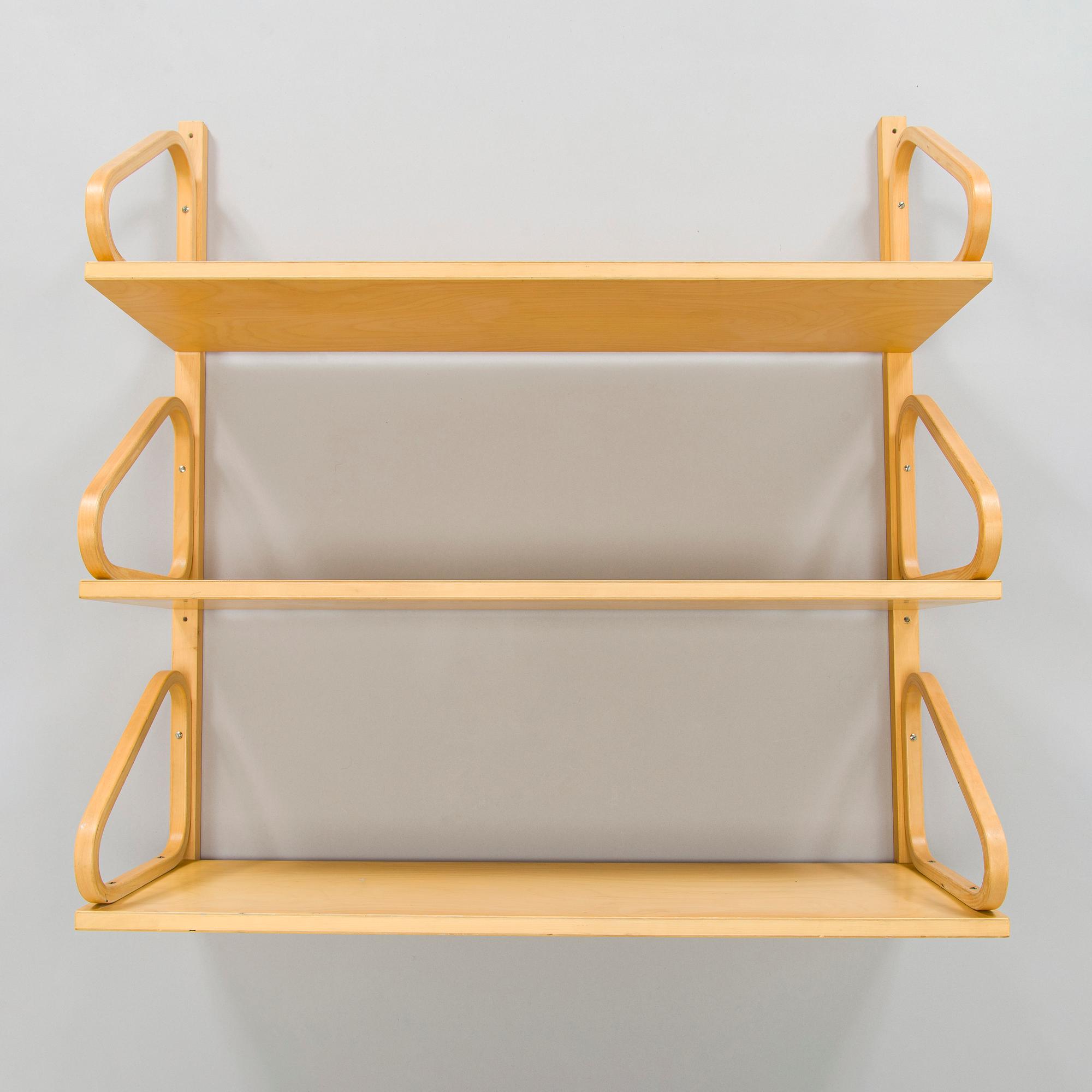 Alvar Aalto, a 1960s/70s  '112B-3' shelf for Artek.