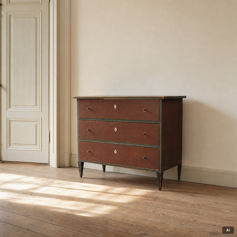 19th century Folk art chest of drawers.