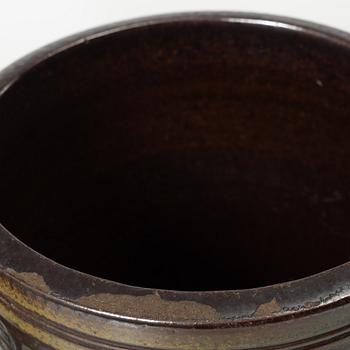 Five stoneware vases, Wallåkra, Sweden, mid-20th century.