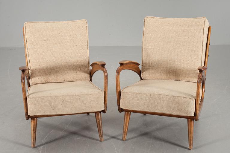 FÅTÖLJER, ett par, 1900-talets mitt.