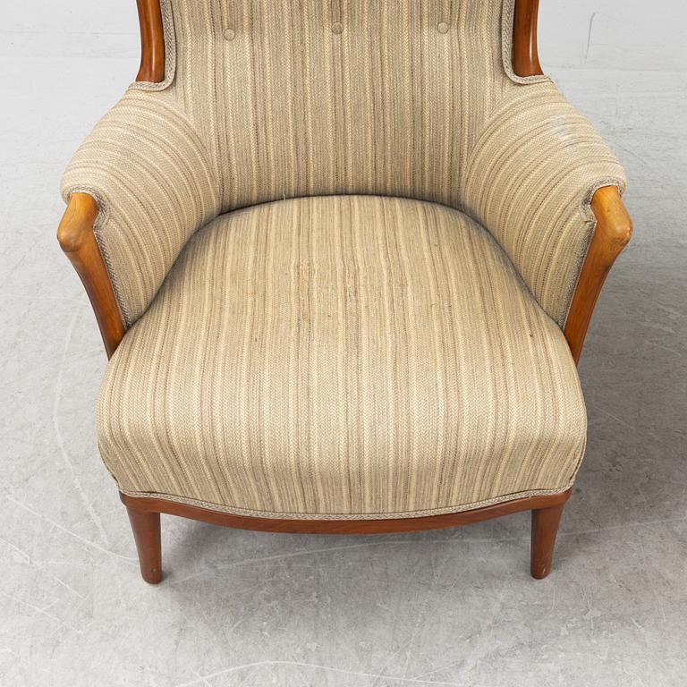 A pair of easy chairs by Carl Malmsten for OH Sjögren, Second half of the 20th Century.