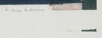 Lars Lerin, watercolour, signed.