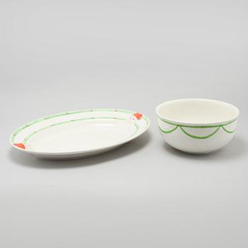 A 20th century set of earthenware tableware of 21 pcs by Gustavsberg.