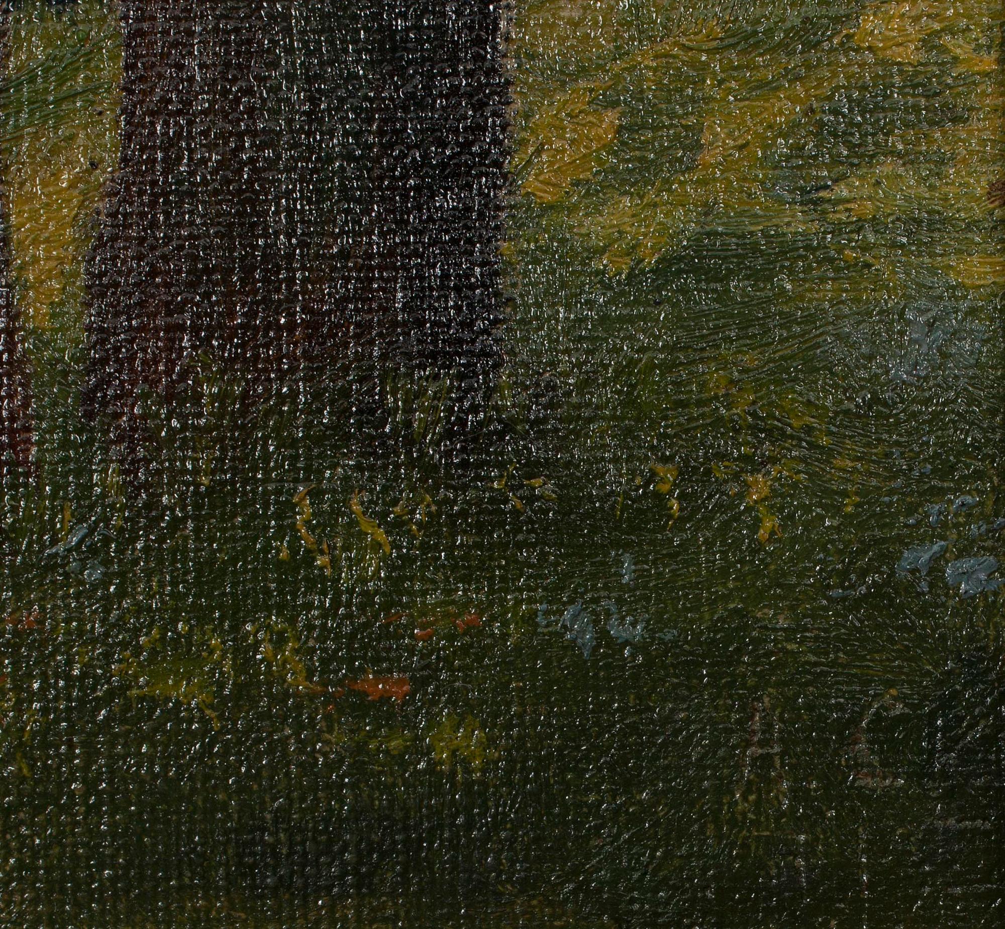 OKÄND KONSTNÄR, olja på pannå, sign. AC.