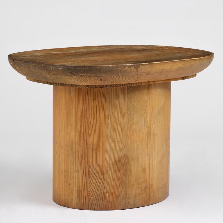 Axel Einar Hjorth, a stained pine "Utö" table, Nordiska Kompaniet, Sweden, 1930s.