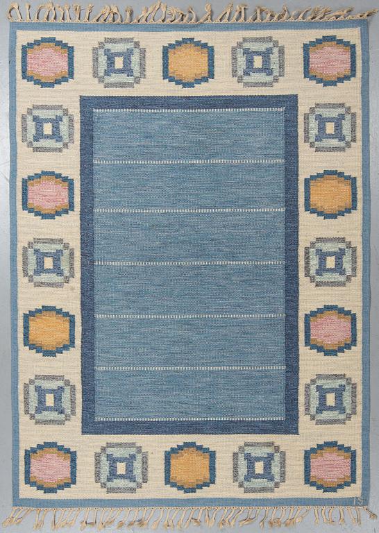 Ingegerd Silow, Matta, rölakan, ca 227-229 x 166,5-168 cm, signerad IS.