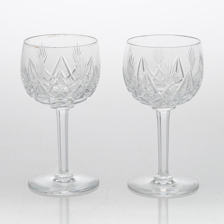 An 'Yrjö' crystal glassware set, 58 pieces, Riihimäen Lasi, Finland, latter half of the 20th century.