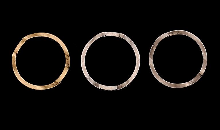 RING, 18K guld/vitguld med diamanter, "Fusion", Nina Koppel, Georg Jensen, Danmark. Total vikt ca 17 g.