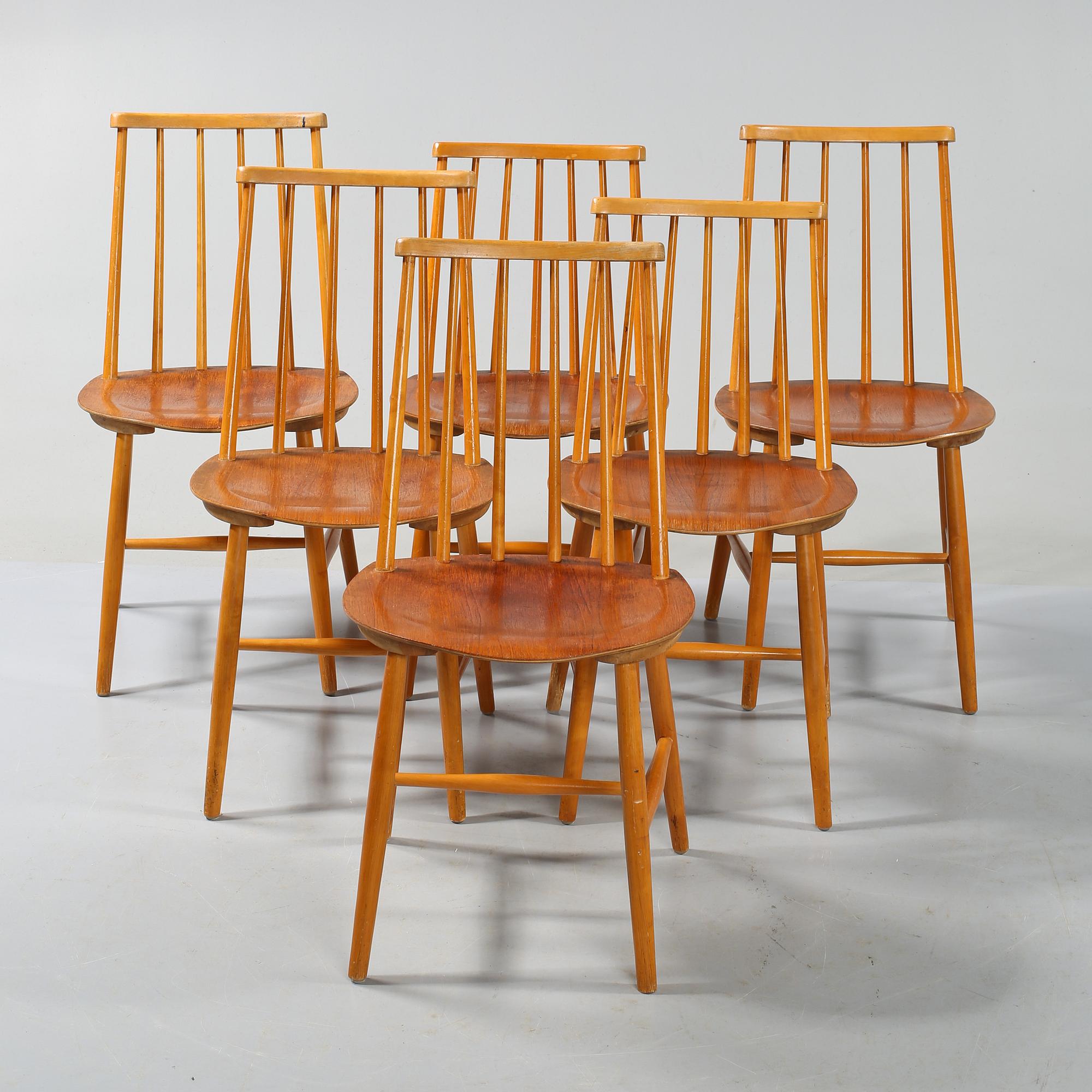 STOLAR, 6 st, Jan Hallberg, AB Tallåsen, 1900-talets andra hälft.