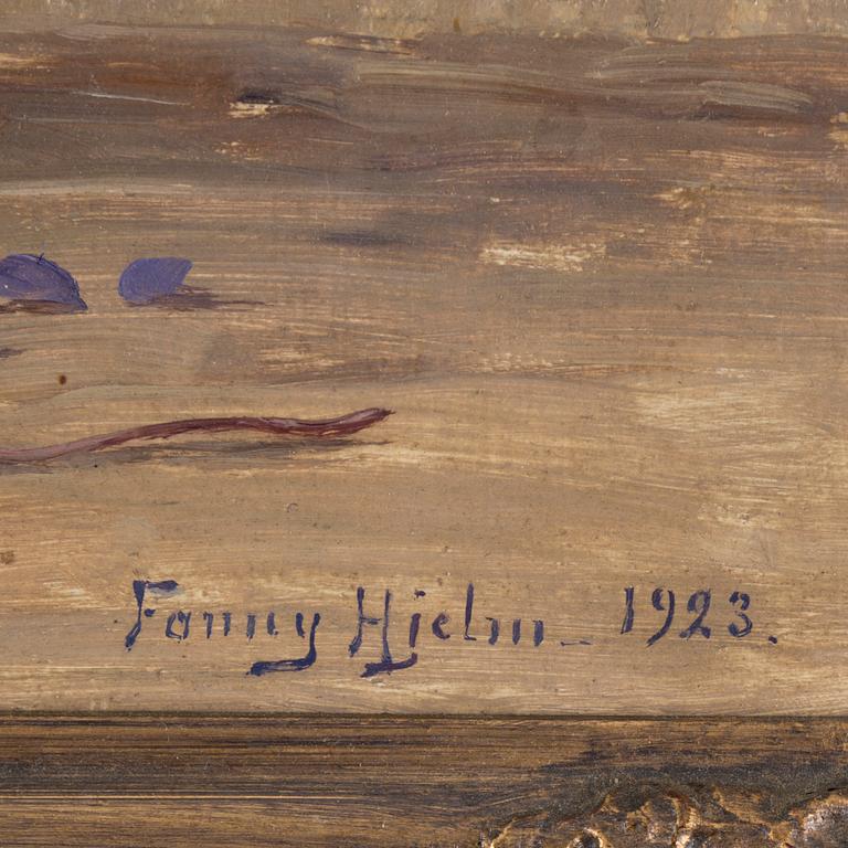 FANNY HJELM, oil on board, signed and dated 1923.