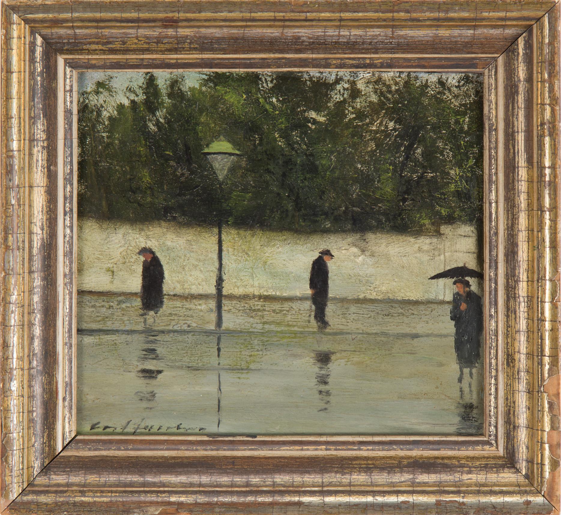 CORT JACOBSEN, oil on panel, insignificant signature.