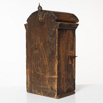 A wall cabinet, West Swedish folk art, 18th century.