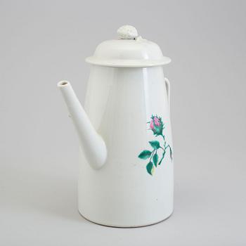 KAFFEKANNA med LOCK, kompaniporslin. Qingdynastin, Jiaqing (1796-1820).