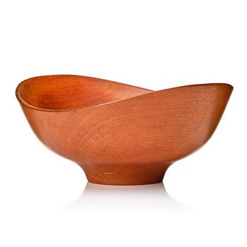 Finn Juhl, a teak bowl, Kay Bojesen, Denmark 1950s.