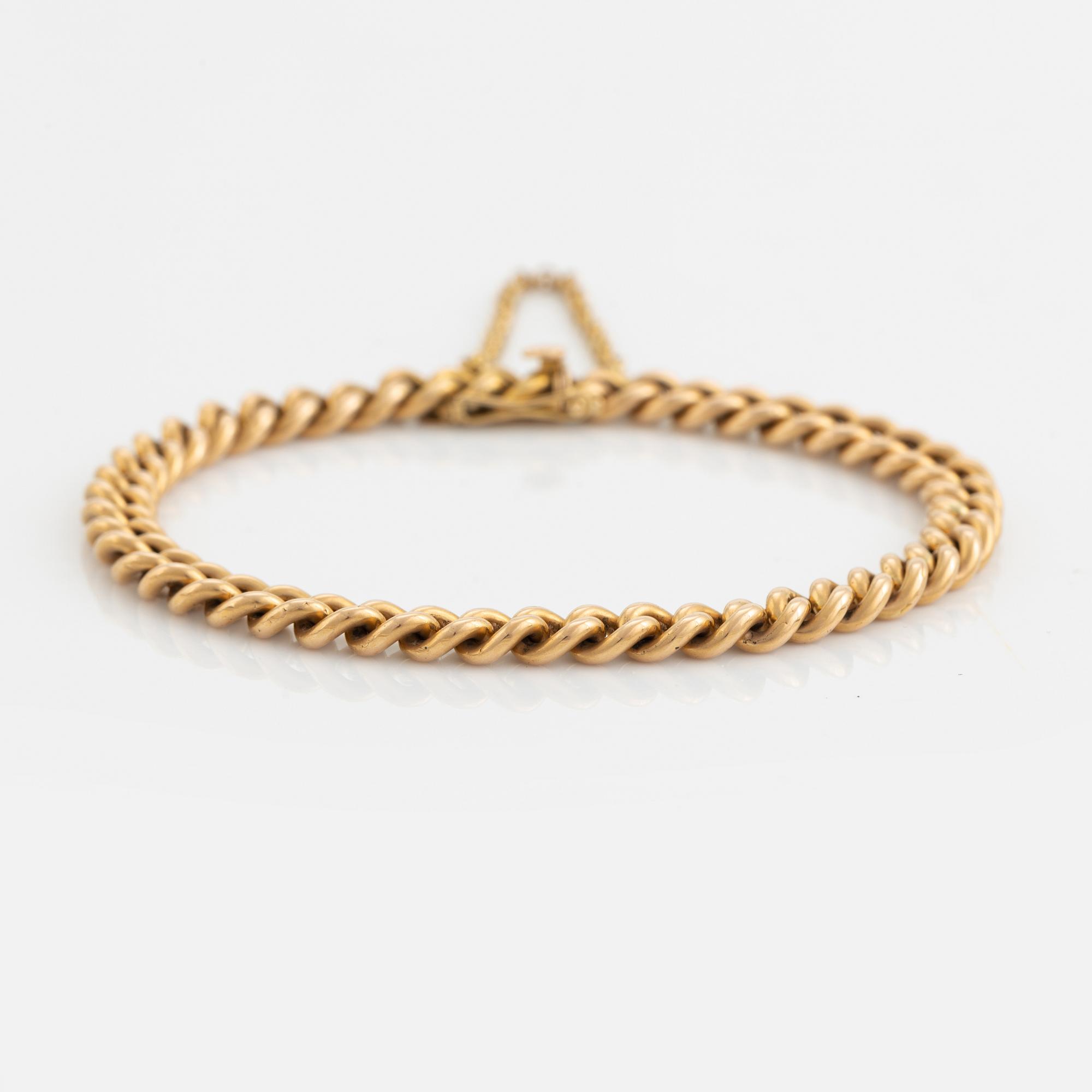 Armband, 18K guld, pansarlänk.