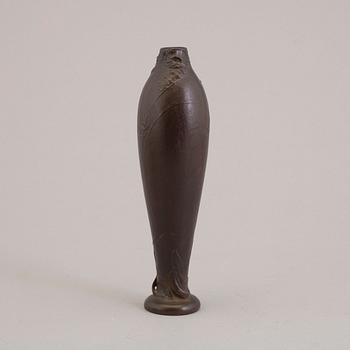 A signed early 20th century bronze vase by Hugo Elmqvist and G. Backlund.