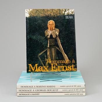 FOUR BOOKS, "Hommage a Georges Rouault, Marino Marini, Max Ernst, Manzù, "XXe siècle, G. di San Lazzaro.