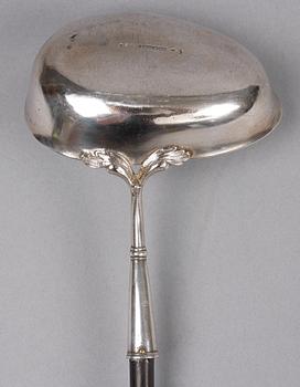 SOPPSLEV, silver, trä, Daniel Schwart, Karlskrona 1810.