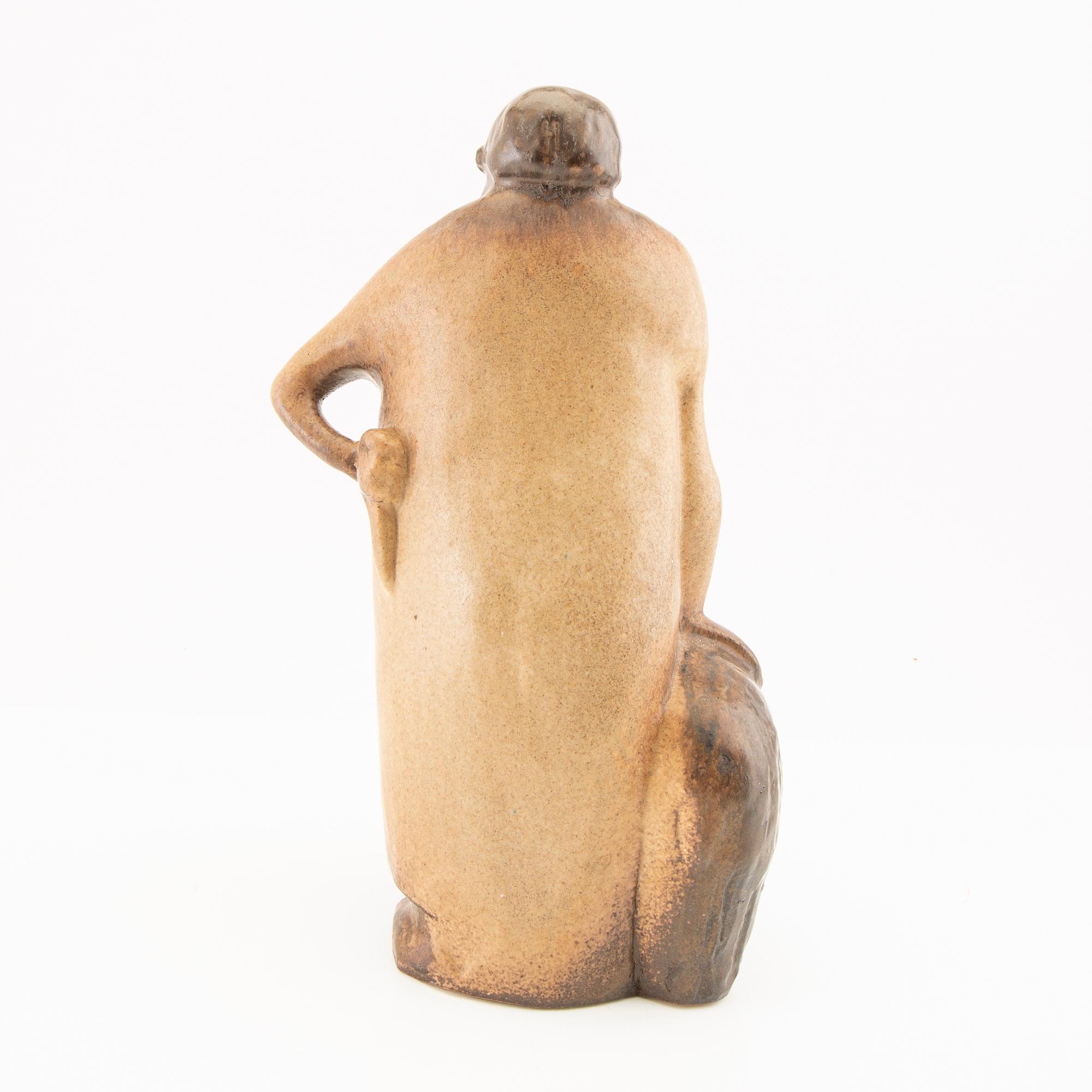 Åke Holm, figurine signed glazed stoneware.