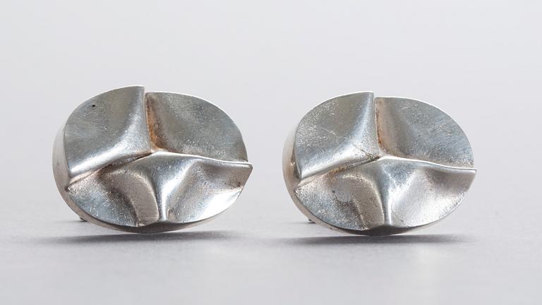 MANSCHETTKNAPPAR, ett par, sterlingsilver, Björn Weckström, Finland, 1971.