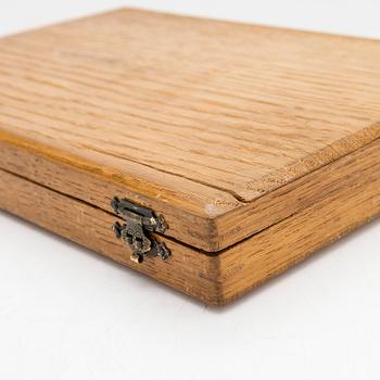 Kaffeskedar, 12 st, silver, S:t Petersburg 1898-1903, oidentifierad mästare AS. Originaletui.