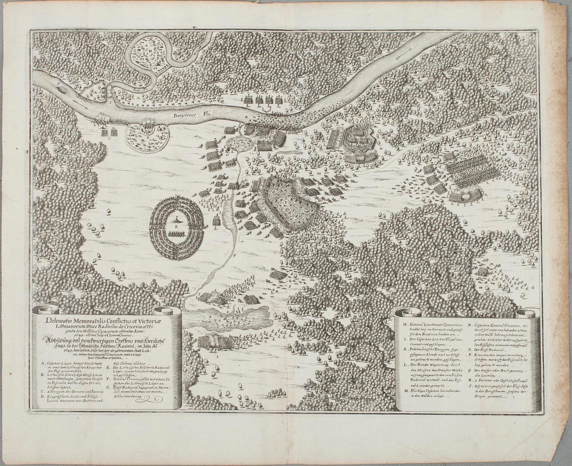 KARTA, slaget vid  Loyew, Vitryssland 1649.