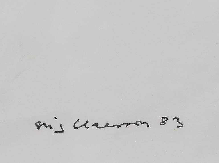 STIG CLAESSON, teckning, signerad och numrerad 83.