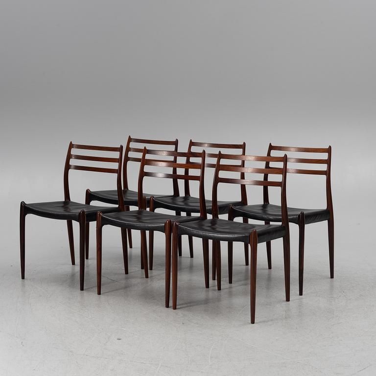 Niels Otto Møller, a nine-piece dining suite, JL Møller, Denmark, 1965.