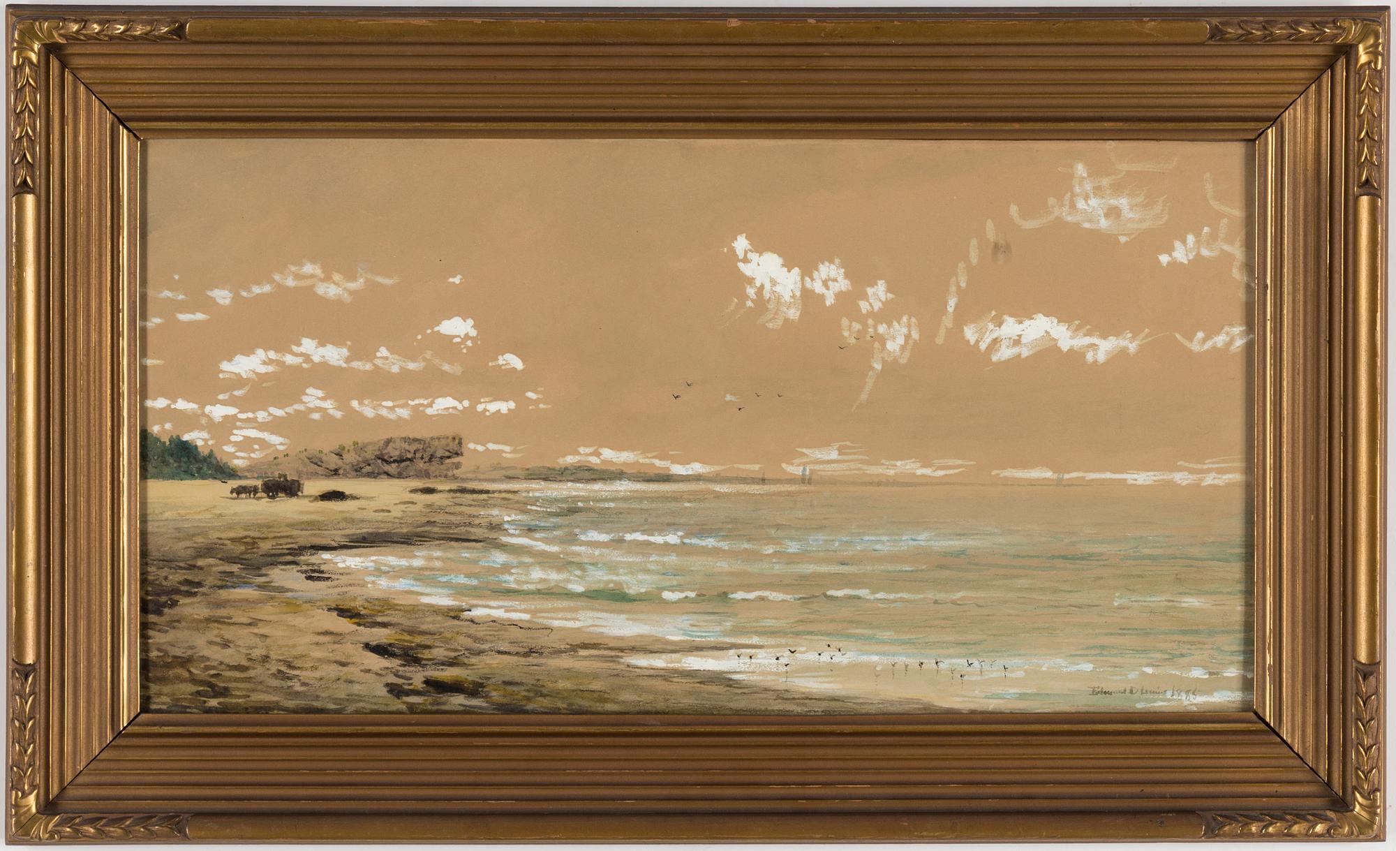 Edmund Darch Lewis, a watercolor. Signed and dated 1895.