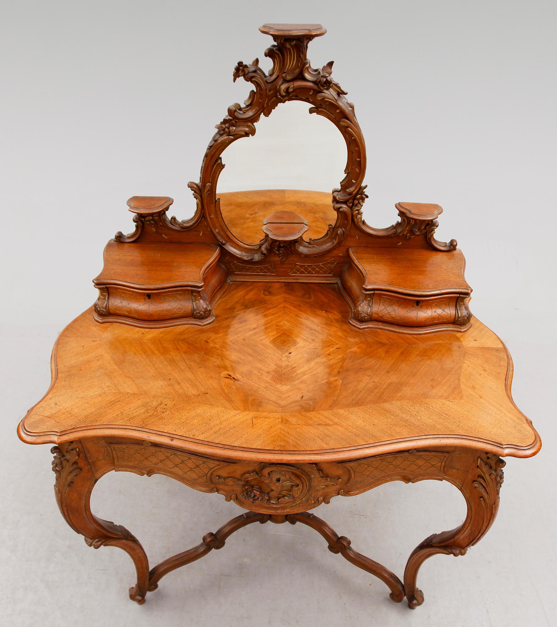 TOALETTBORD, 1800-talets andra hälft.