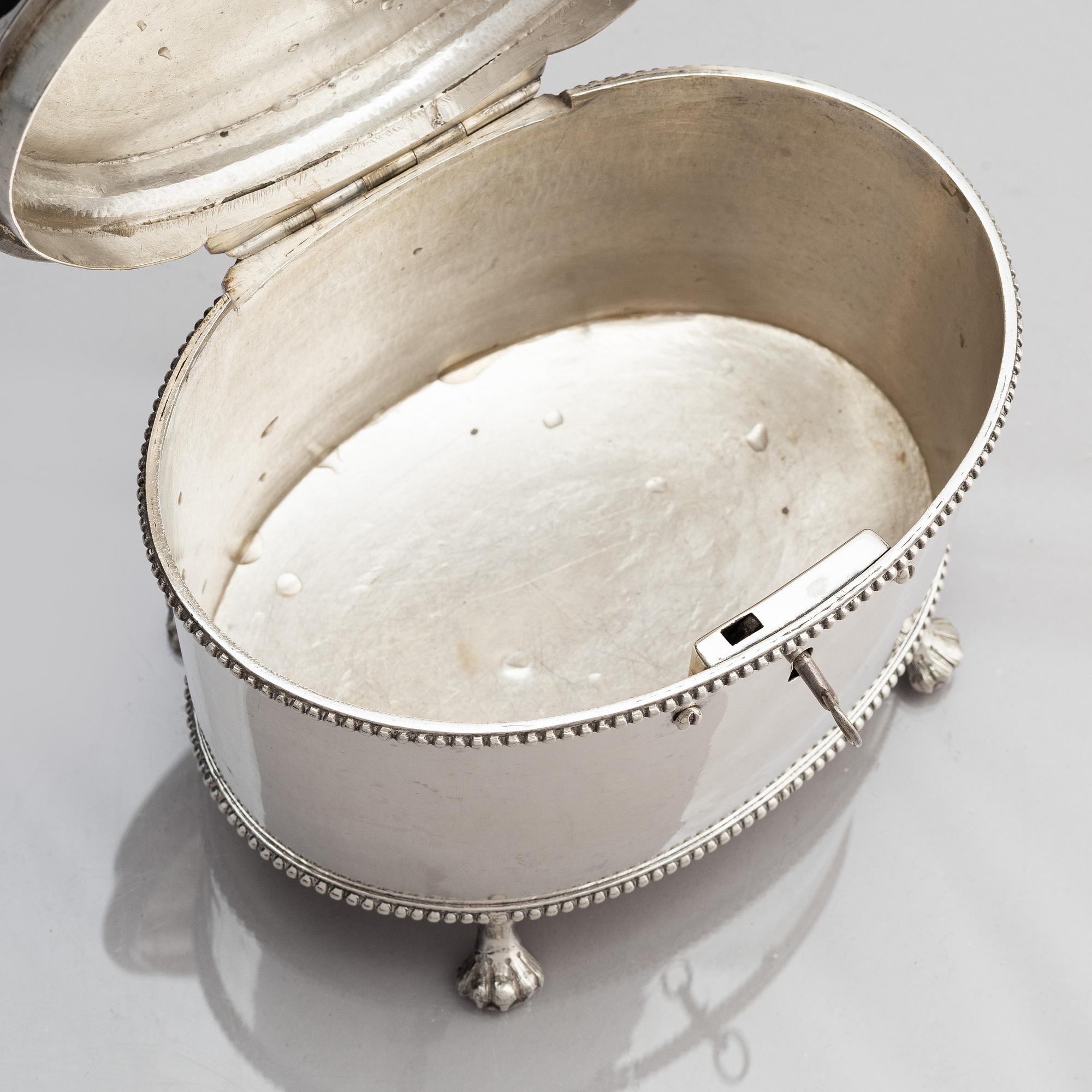 Johan Malmstedt, sockerskrin, silver, (verksam 1783-1831) Göteborg. Gustaviansk.