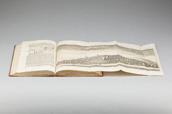 BOK, 2 vol i ett band, "Hallandia Antiqua & Hodierna" Jacob Richardsson, Stockholm 1752.