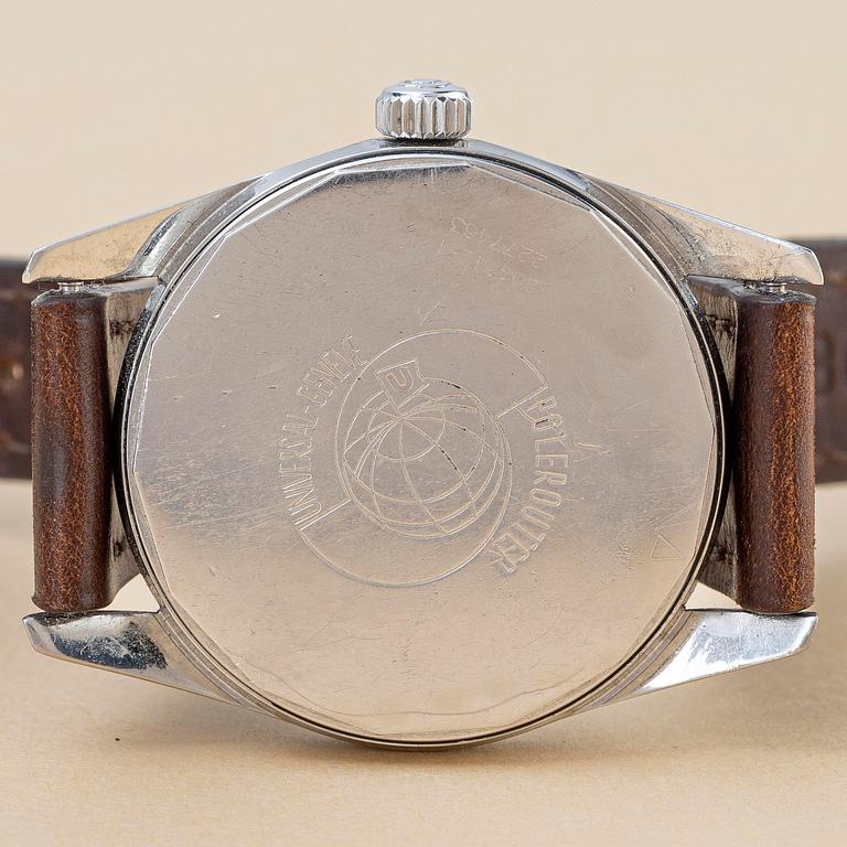 Universal Genève, Polerouter Date, "Crosshair" Dial, ca 1963.