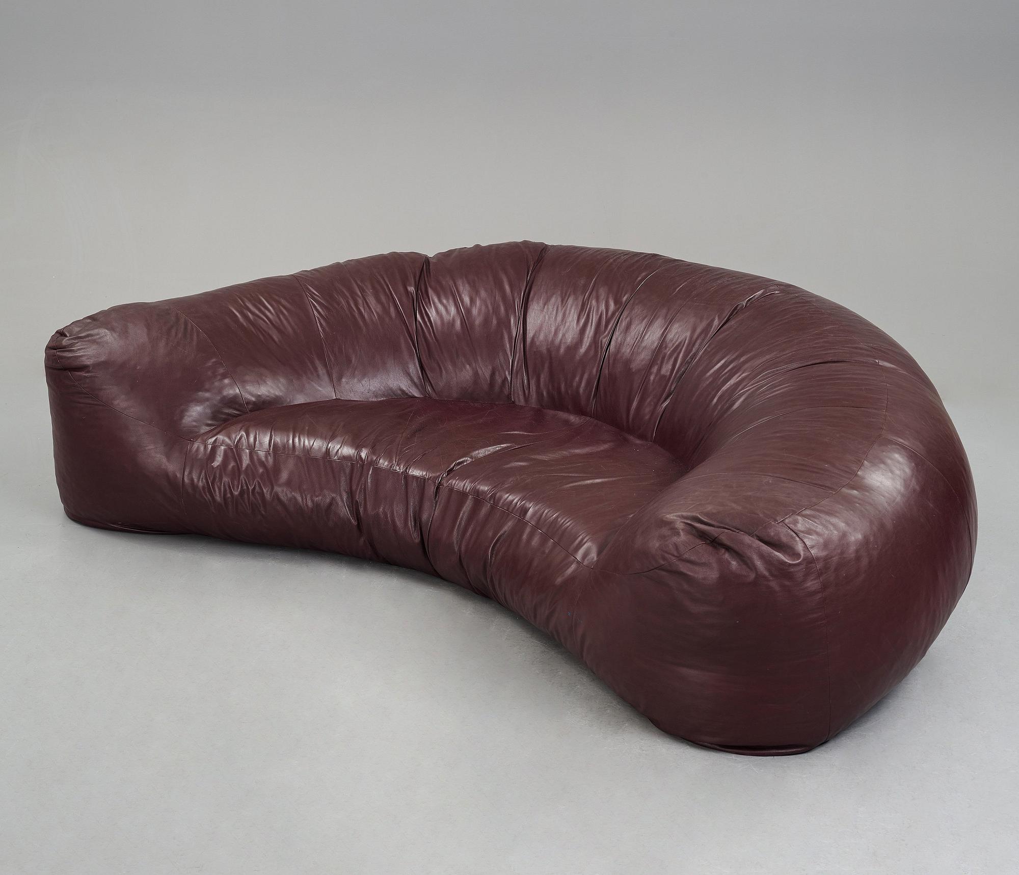 Raphael Raffel / Raphaël, a 'Croissant'  sofa, Maison Honoré, Paris 1970's.