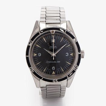 Omega, Seamaster 300, rannekello, 39 mm, teräs, automaattinen, noin 1958.