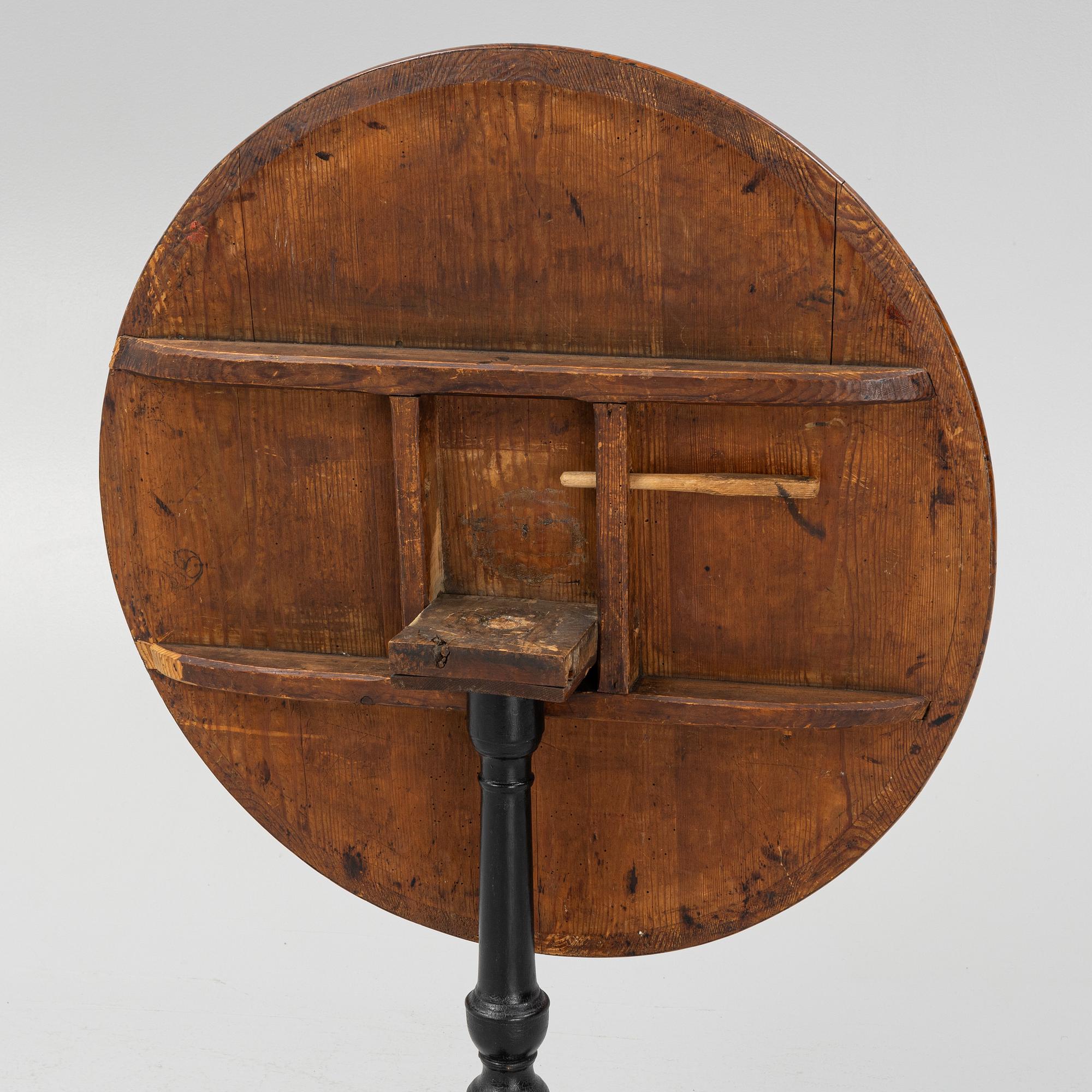 Fällbord, Mälardalen, omkring år 1800.