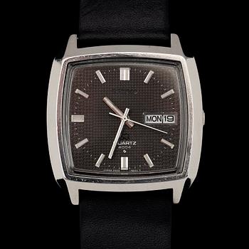 HERRARMBANDSUR, stål, Seiko, Crystron, 1960-/70-tal.