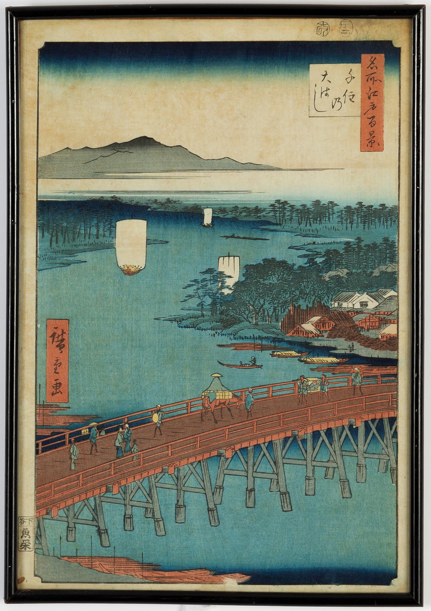 Ando Utagawa Hiroshige, färgträsnitt, Japan, 1800-tal.